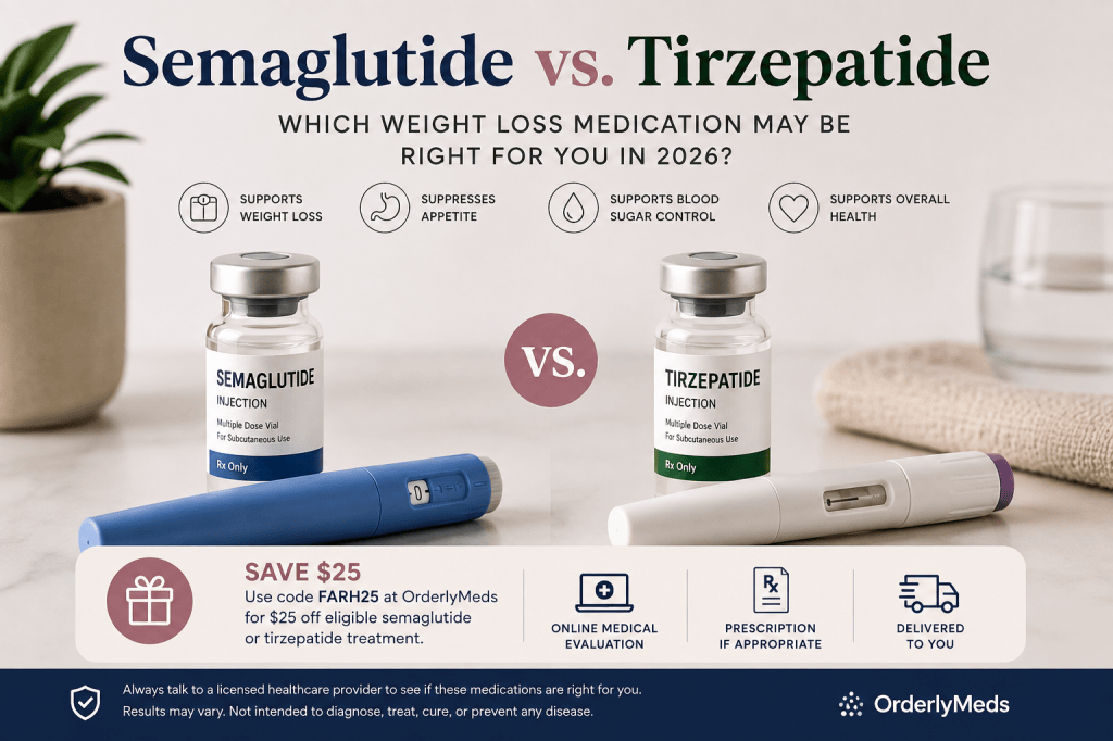 Semaglutide vs. Tirzepatide: Which Weight Loss Medication May Be Right for You in&nbsp;2026?